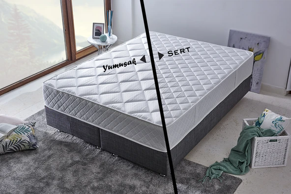 Niron Hybrid 120x200 cm Geniş Tek Kişilik Hem Sert Hem Yumuşak Full Ortopedik Yatak ürün görseli 1