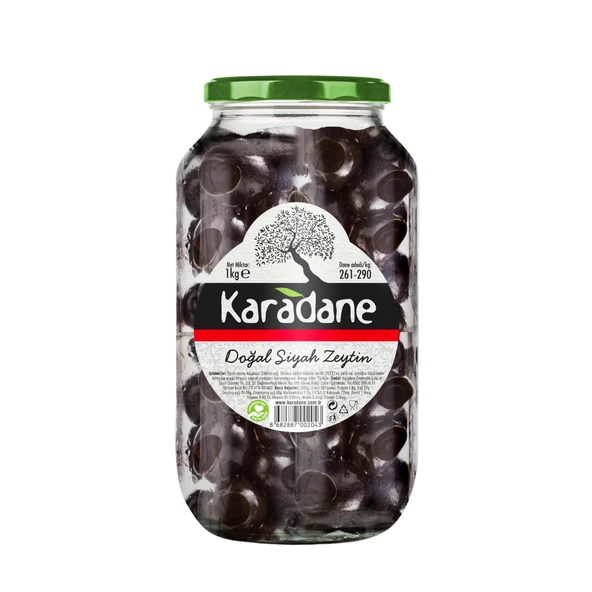 Karadane Doğal Siyah Zeytin 261-290 Kalibre 1000 g e ST00288 ürün görseli 1