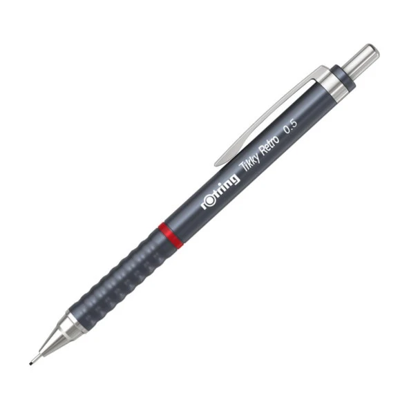 Rotring Tikky Retro Metalik Versatil Kalem Uçlu Kalem 0.5 Metalik Gri ürün görseli 1