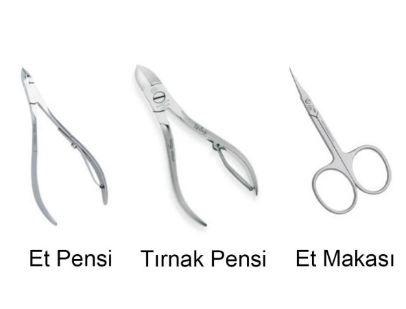 Fontenay Solingen Protez Tırnak & Manikür 3'lü Metal Set - Tırnak Pensi, Et Pensi, Et Makası ürün görseli 1