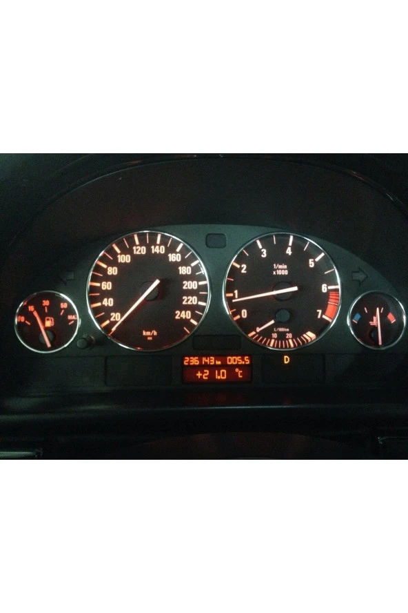 Bmw E30 Gösterge Krom Halkası, Bmw 3 Seri E30 Krom Kadran Çerçevesi Seti ürün görseli 1