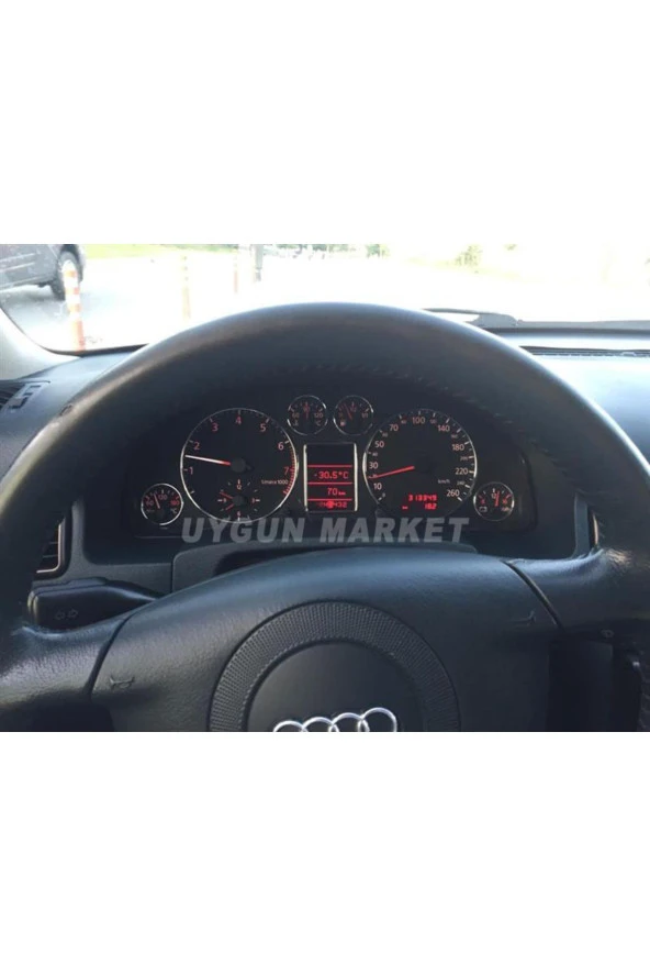 Audi Gösterge Krom Halkası, Audi Gösterge Çerçevesi, A4 A3 B5 A6 C5 Kadran Krom Halkası ürün görseli 1