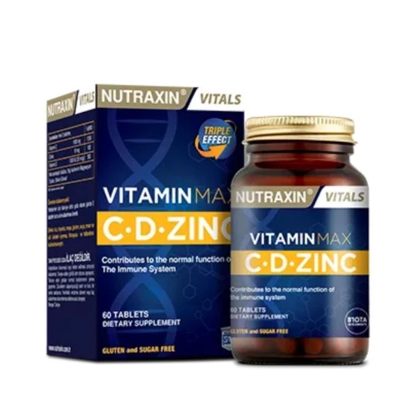 Nutraxin Vitamin Max C.D Çinko 60 Tablet ürün görseli 1