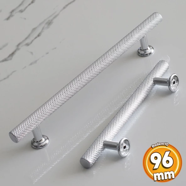 Doruk Kulp Mutfak Mobilya Dolabı Çekmece Dolap Kapak Kulpları Kulpu Kulbu Krom Renk 96 mm Metal ürün görseli 1