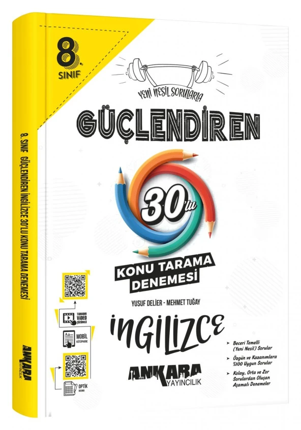 Ankara Yayıncılık 8. Sınıf İngilizce Güçlendiren 30 Konu Tarama Denemesi ürün görseli 1