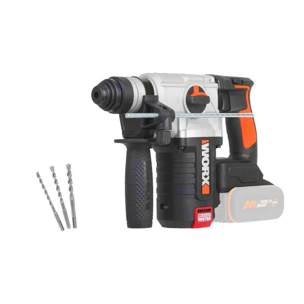 WORX WX380.9 20Volt 2.2J Profesyonel SDS-Plus Pnömatik Kırıcı/Delici (Akü Dahil Değildir) ürün görseli 1