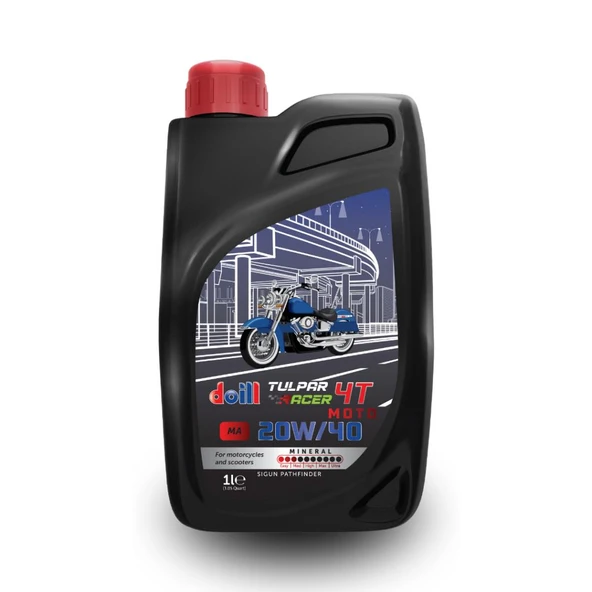 TULPAR RACER 20W-40 4T - 4 Zamanlı 1 Litre Motosiklet Yağı (Üretim Yılı: 2026) ürün görseli 1