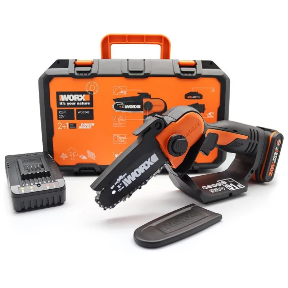 WORX WG324E 20Volt 2.0Ah Li-ion 12CM Profesyonel Şarjlı Zincirli Testere ürün görseli 1