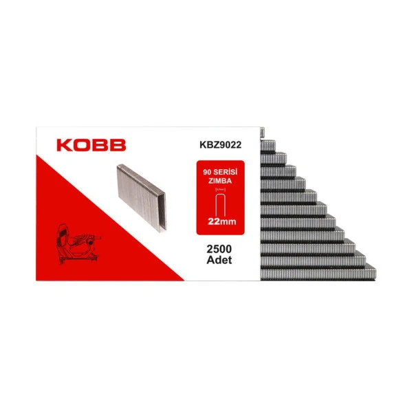 KOBB KBZ9022 22mm 2500 Adet 90 Serisi Ağır Hizmet Tipi Zımba Teli ürün görseli 1