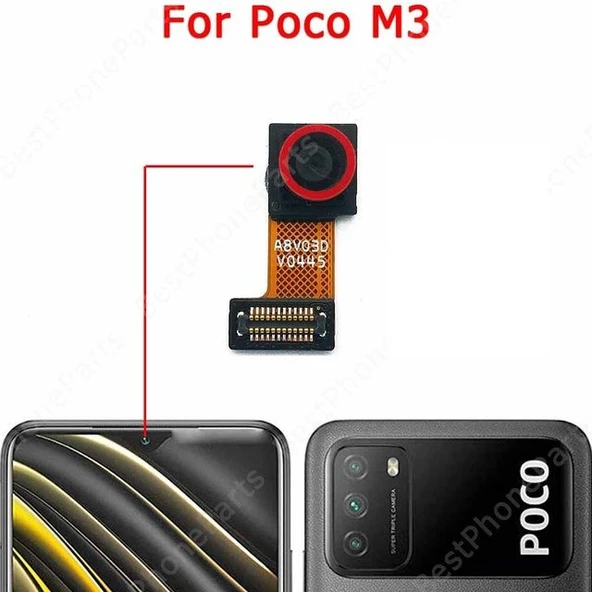 Tkgz Xiaomi POCOPHONE M3 Ön Kamera Orj ürün görseli 1