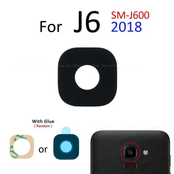 Tkgz Samsung Galaxy J6 J600 Arka Kamera Camı Lens Yapışkanlı ürün görseli 1