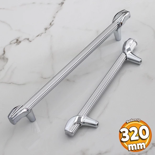 Duru 320 mm Metal Kulp Mobilya Mutfak Dolabı Dolap Çekmece Kulpları Kapak Kulbu Kulpu Krom Renk ürün görseli 1
