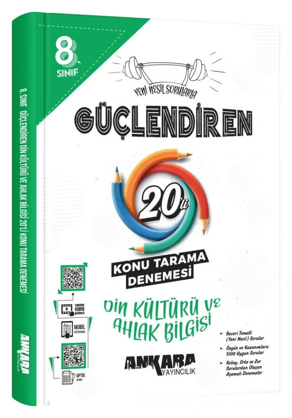Ankara Yayıncılık 8. Sınıf Din Kültürü ve Ahlak Bilgisi Güçlendiren 20 Konu Tarama Denemesi ürün görseli 1