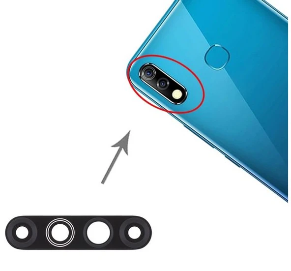 Tkgz Infinix HOT 8 Arka Kamera Camı Lens Yapışkanlı ürün görseli 1