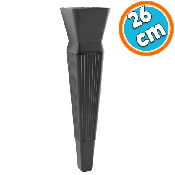 Mobilya Oturma Grubu Kanepe Sehpa TV Ünitesi Koltuk Ayağı Baza Ayakları Mat Siyah 26 cm ürün görseli 1