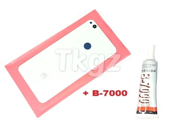 Tkgz - P9 Lite 2017 Arka Pil Batarya Kapağı (CAM+B-7000) BEYAZ ürün görseli 1