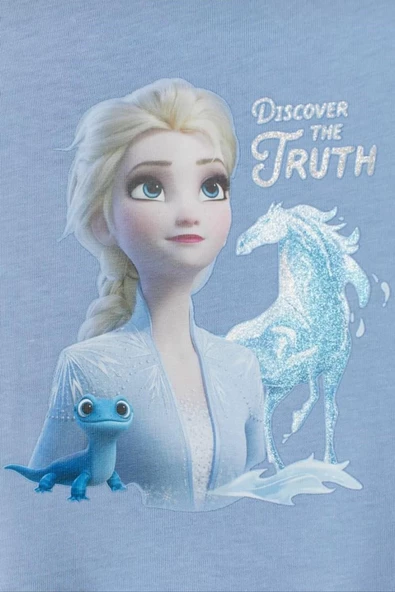 Eteği Pullu Elsa Kız Çocuk Elbise - Resim 3