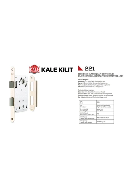 Kale 50mm Sessiz Plastik Dilli Kilit 50 Mm - Resim 2