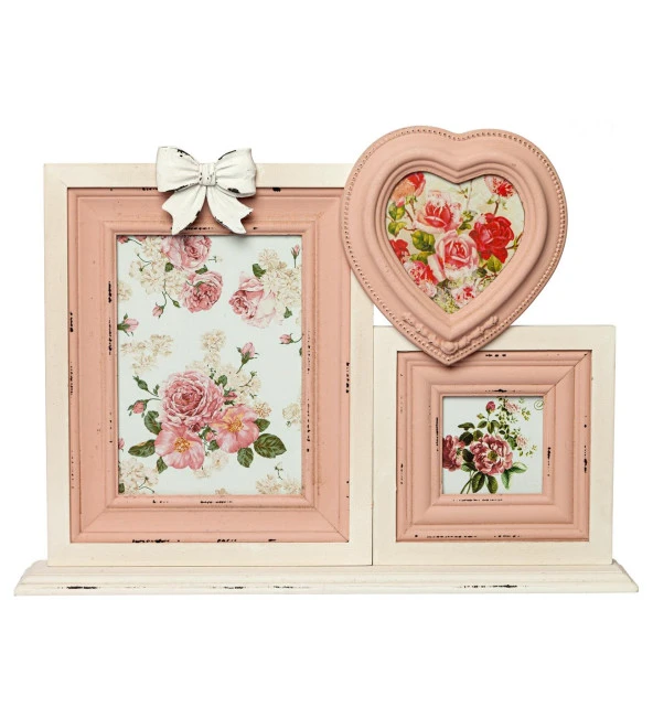 M'art Home Romantik Çerçeve - Pembe Beyaz ürün görseli 1