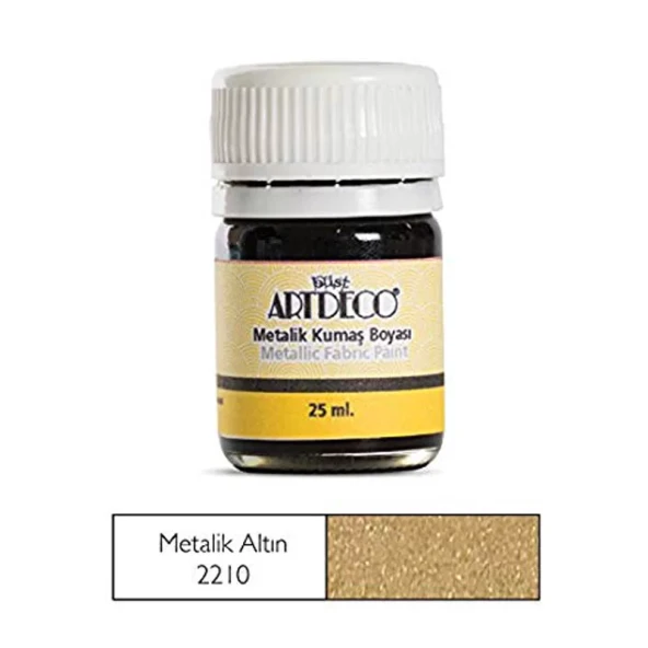 ARTDECO 011A KUMAŞ BOYASI 221 METALİK ALTIN 25ml ürün görseli 1