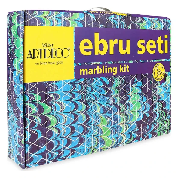 Artdeco Ebru Boyası Başlangıç Seti 8  Parça ürün görseli 1