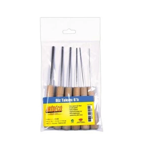 ARTDECO EBRU BİZ TAKIMI 6LI SET (Y-015-BİZ6) ürün görseli 1