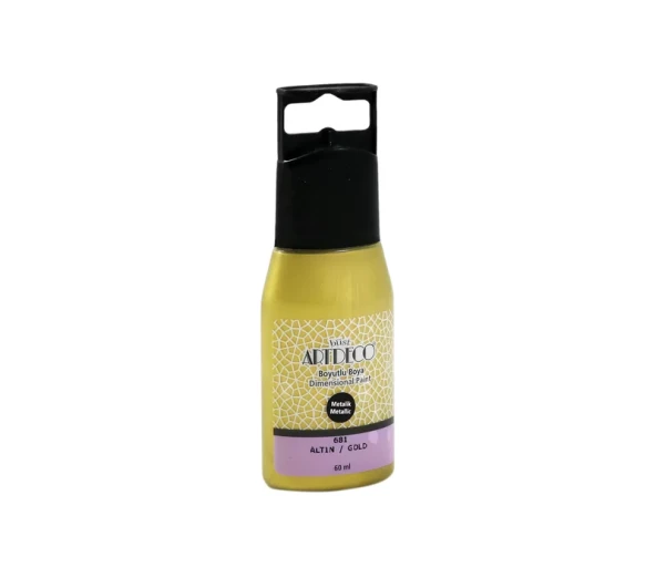 ARTDECO 040C BOYUTLU BOYA 681 METALİK ALTIN 60ml ürün görseli 1
