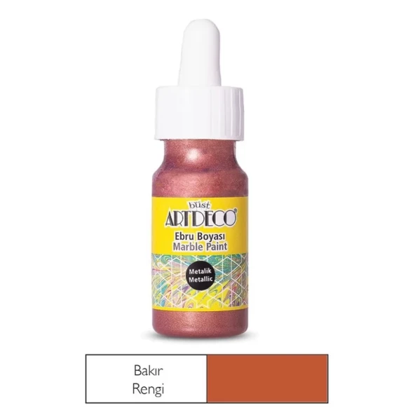 ARTDECO 017B EBRU BOYASI 28 METALİK BAKIR 30ml ürün görseli 1