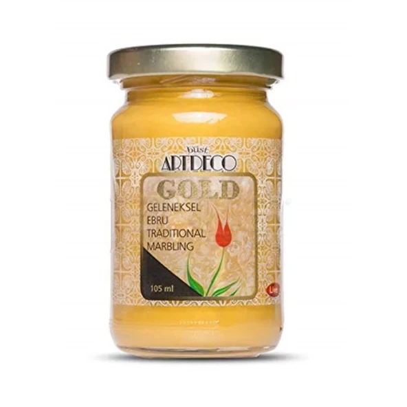 Artdeco Gold Geleneksel Ebru Boyası 105ml 990 Altın ürün görseli 1