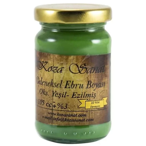 Koza Sanat Ezilmiş Ebru Boyası Oksit Yeşil 105ml ürün görseli 1