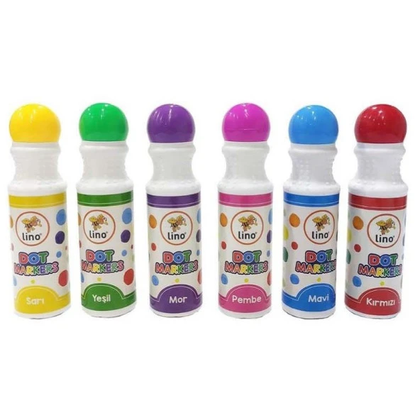 Lino Dot Markers 6lı Yıkanabilir Boya - Resim 2