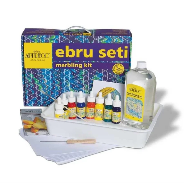 Artdeco Ebru Başlangıç Seti 8 Renk Çantalı ürün görseli 1