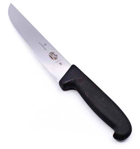 Victorinox Fibrox 18cm Kasap Kelle Bıçağı 5.5203.18 Siyah ürün görseli 1