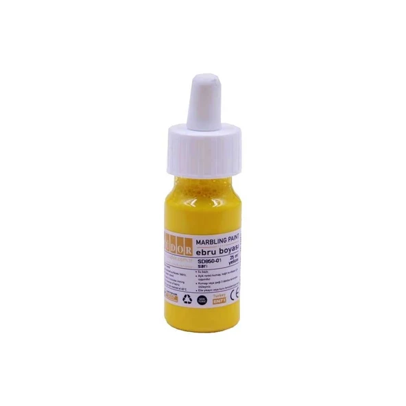 Südor Ebru Boyası 25 ml Limon Sarı - Resim 2