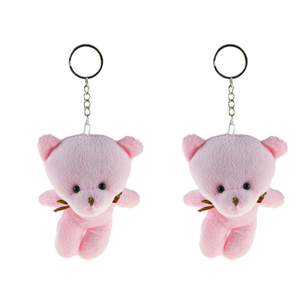 Anahtarlık pelüş Ayıcık Anahtarlık İkili Set Pembe 12 Cm ürün görseli 1