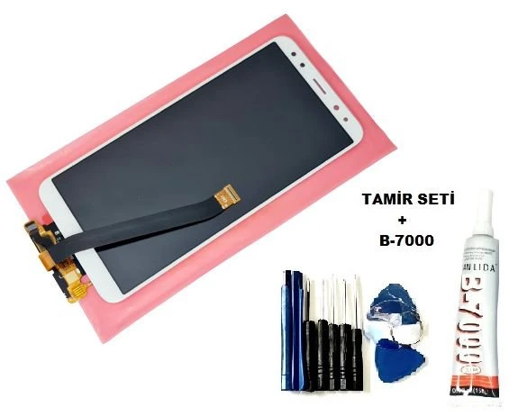 Tkgz - Mate 10 Lite Lcd Ekran Dokunmatik BEYAZ (B-7000+Tamir Seti) ürün görseli 1