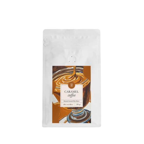 Mim and More Caramel Coffee Karamel Aromalı Kahve Çekirdek Kahve 200 Gr ürün görseli 1