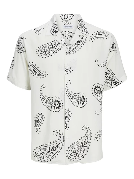 JACK JONES Erkek Kısa Kollu Desenli Gömlek 12248448 ürün görseli 1