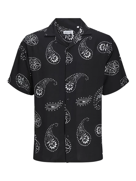 JACK JONES Erkek Kısa Kollu Desenli Gömlek 12248448 ürün görseli 1