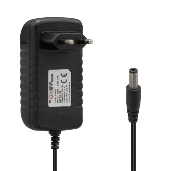Powermaster 24 Volt 1 Amper Priz Tipi Adaptör - 5.5*2.5 UÇLU ürün görseli 1