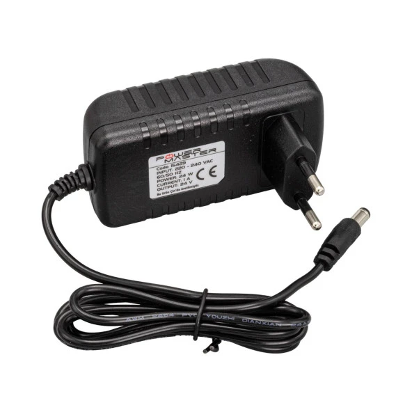 Powermaster 24 Volt 1 Amper Priz Tipi Adaptör - 5.5*2.5 UÇLU - Resim 3