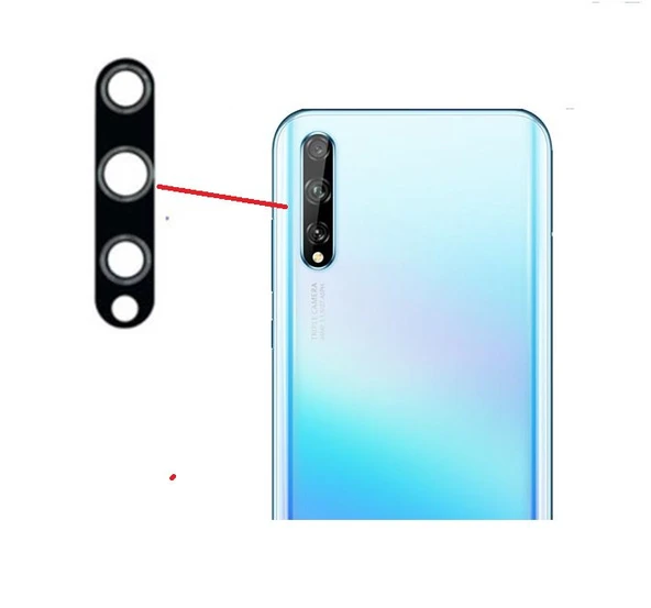 Tkgz - Y8P Arka Kamera Camı Lens Yapışkanlı ürün görseli 1