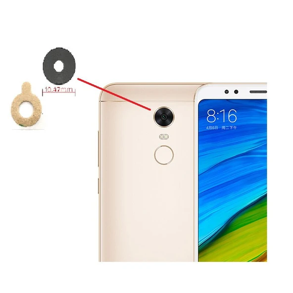Xiaomi Redmi 5 PLUS Arka Kamera Camı Lens Yapışkanlı ürün görseli 1