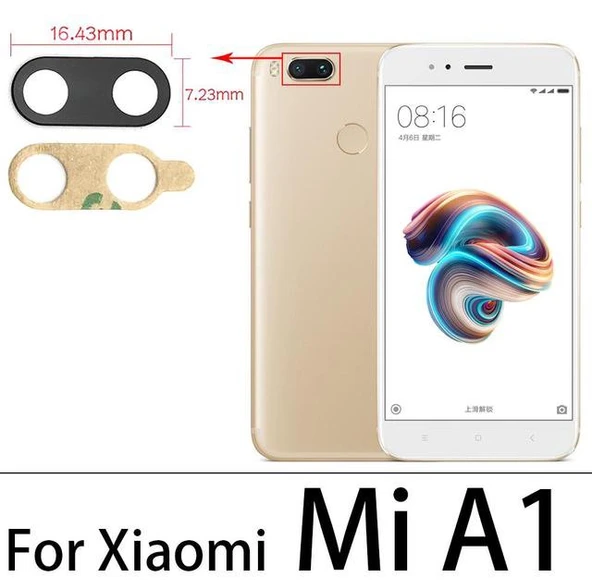 Xiaomi Mİ A1 Arka Kamera Camı Lens Yapışkanlı ürün görseli 1