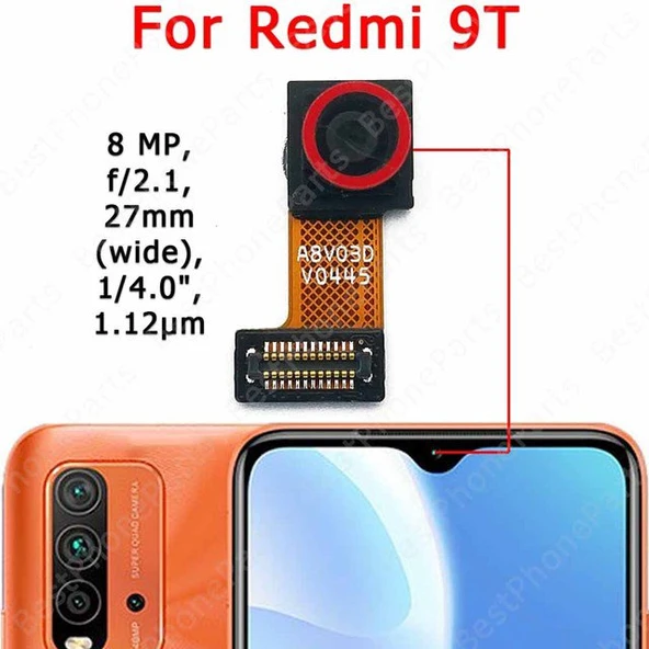 Xiaomi Redmi 9T Ön Kamera Orj ürün görseli 1