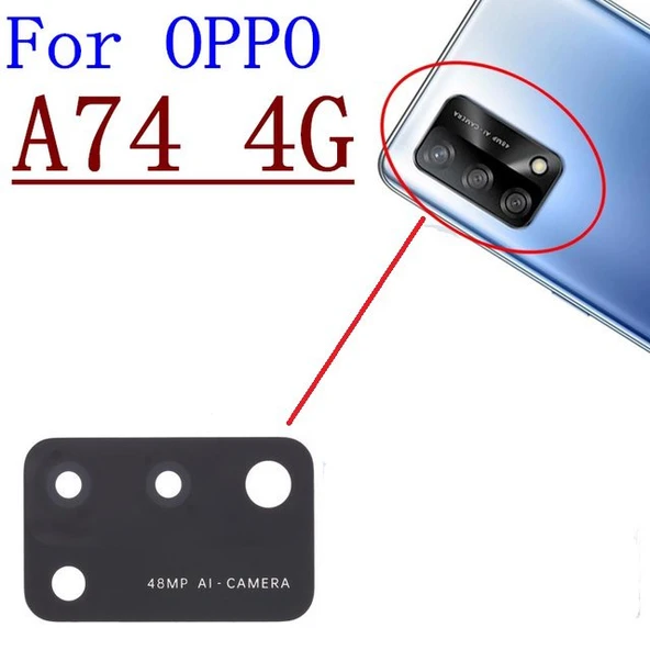 Oppo A74 Arka Kamera Camı Lens Yapışkanlı ürün görseli 1