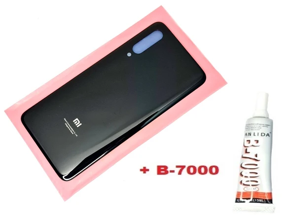Xiaomi Mi 9 Arka Kapak Batarya Pil Kapağı (CAM+B-7000) SİYAH ürün görseli 1