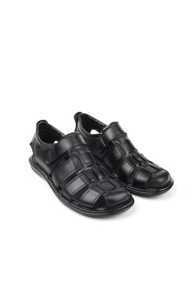 Castle Black 8520 Ortopedik Hakiki Deri Erkek Sandalet Ayakkabı ürün görseli 1