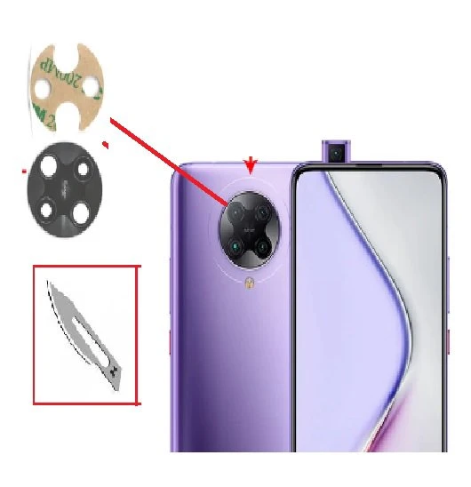 Tkgz Xiaomi POCOPHONE F2 PRO Arka Kamera CAM Lensi + Bistüri Ucu ürün görseli 1