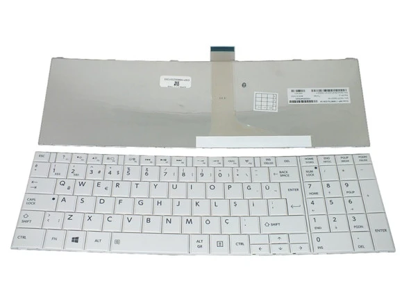 Toshiba H000045510 NSK-TVASU 0KN0-ZW1US23 Klavye Beyaz / V2 ürün görseli 1